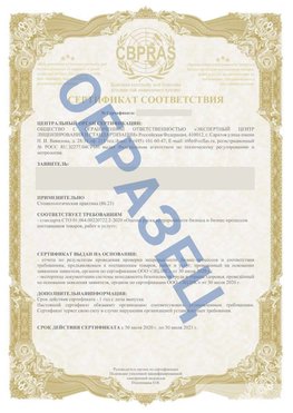 Образец Сертификат СТО 01.064.00220722.2-2020 Юрга Сертификат СТО 01.064.00220722.2-2020 