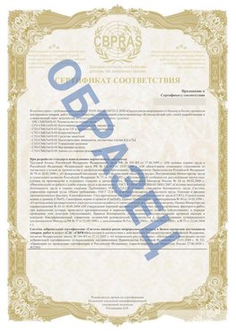 Образец Приложение к СТО 01.064.00220722.2-2020 Юрга Сертификат СТО 01.064.00220722.2-2020 
