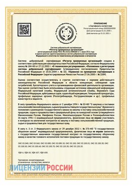 Приложение к сертификату для ИП Юрга Сертификат СТО 03.080.02033720.1-2020